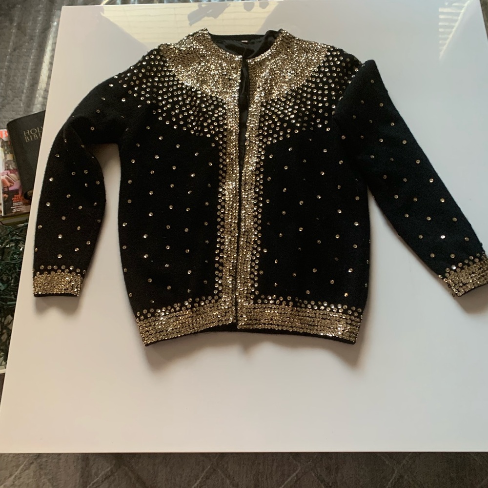 Beautiful black cardigan sweater.